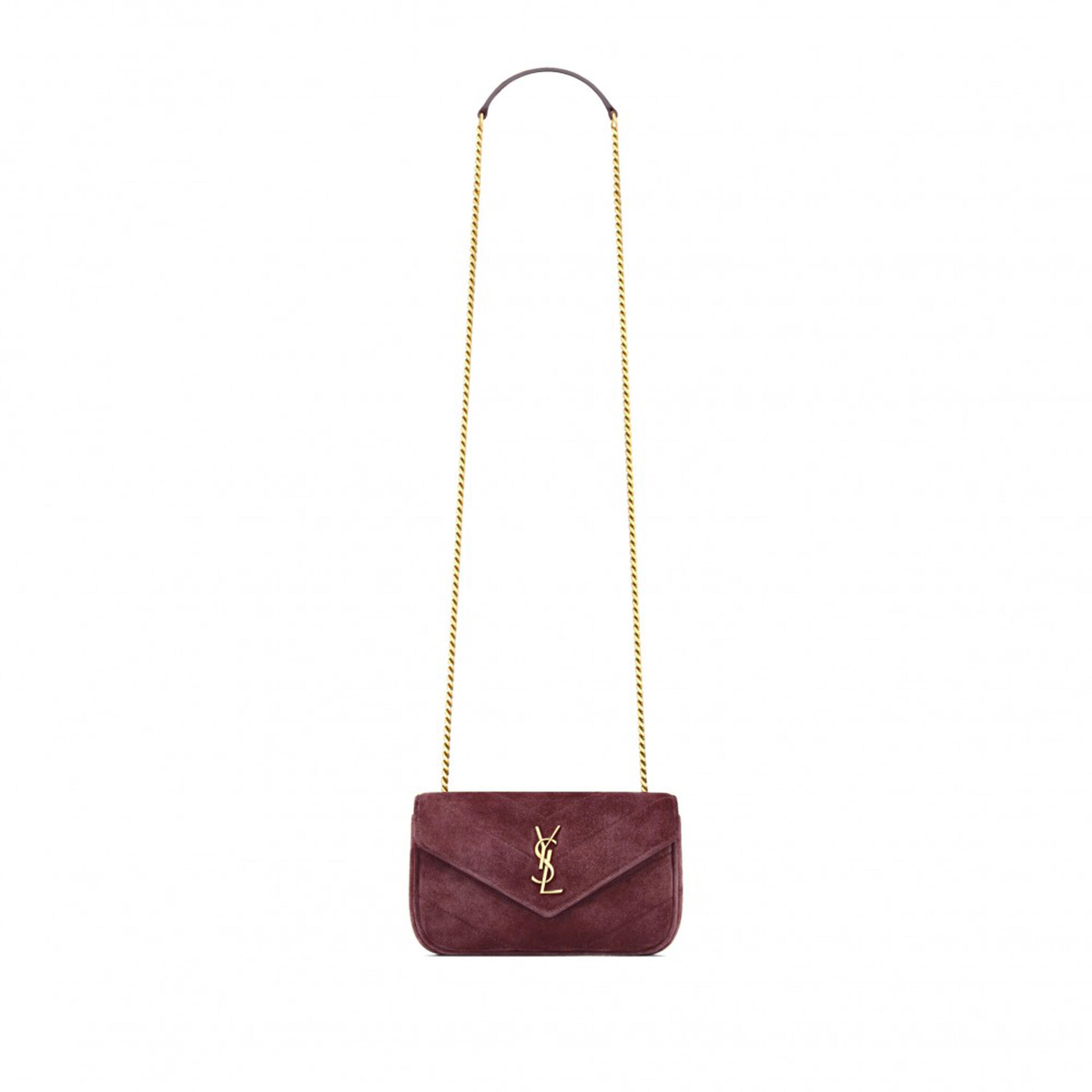 YSL LOULOU MINI IN SUEDE 821749 (20*12*5cm)